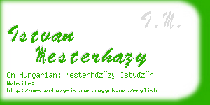 istvan mesterhazy business card